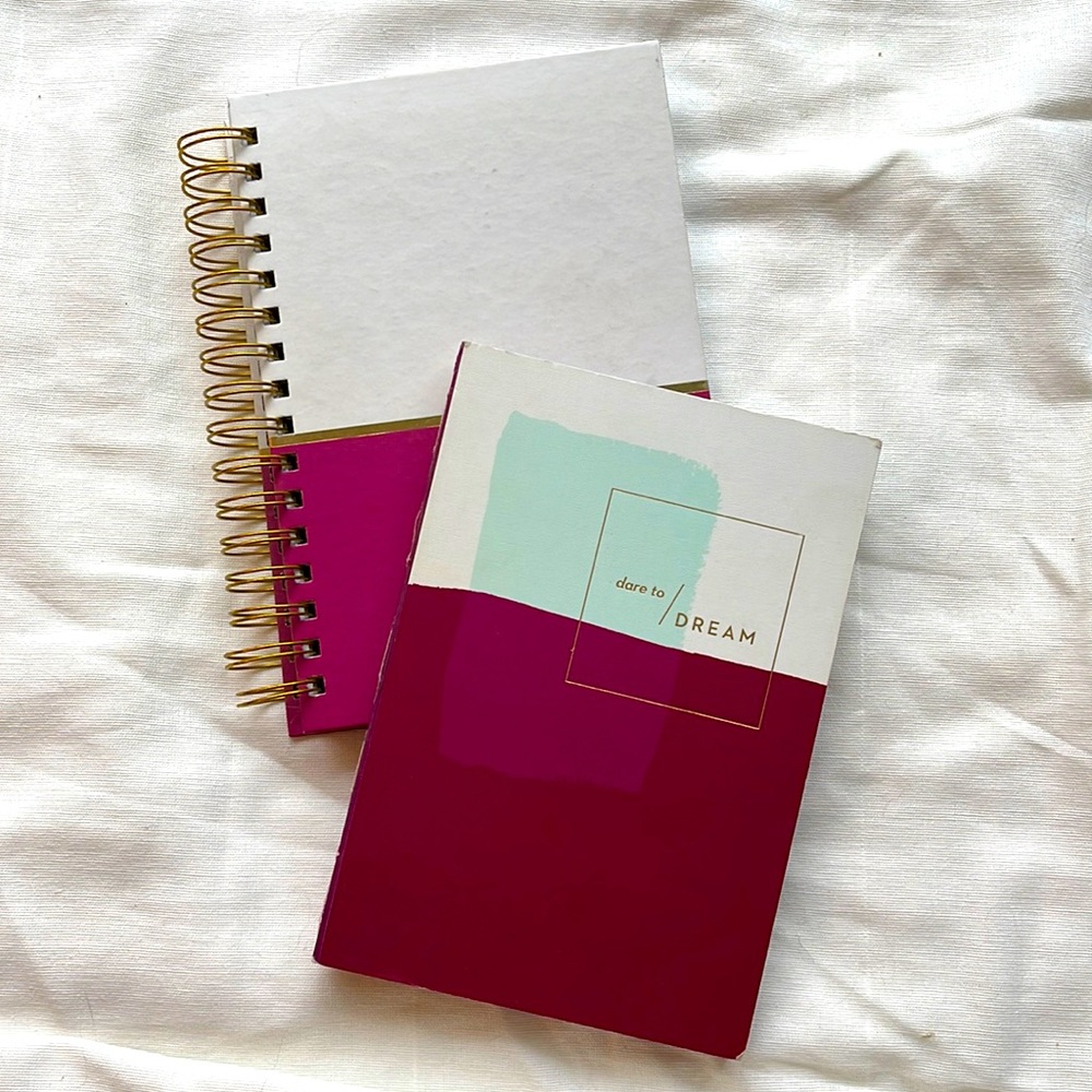 📒 Dark Pink/Burgundy Notebook Bundle 2 Pack 📒